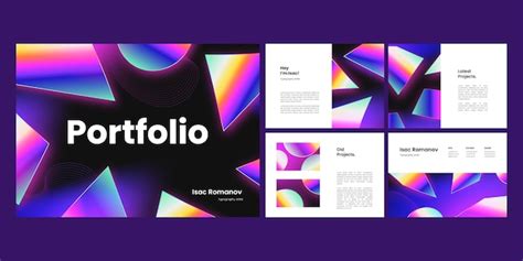 Free Vector | Gradient portfolio templates