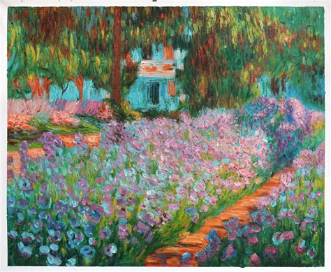 Irises in Monet's Garden 1900 Claude Monet Hand-painted - Etsy UK