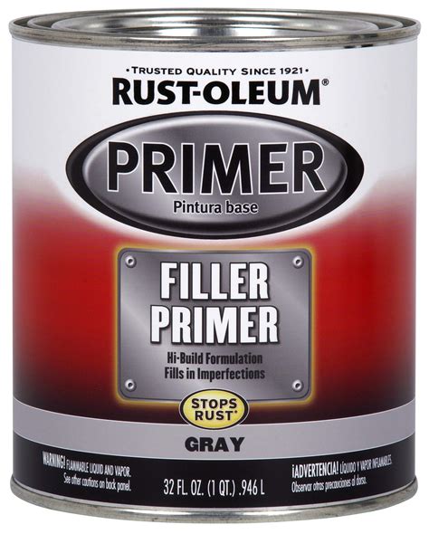 Buy Rust-Oleum 254863 Automotive Filler Primer Brush On, Quart, Gray 32 ...