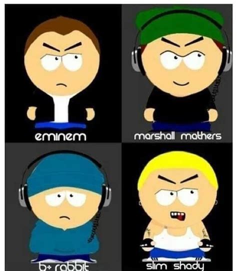 All EMINEMS as south park people | Eminem, South park, Eminem slim shady