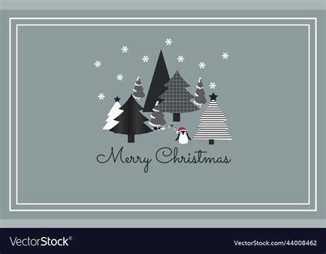 Minimal hand drawn christmas card Royalty Free Vector Image