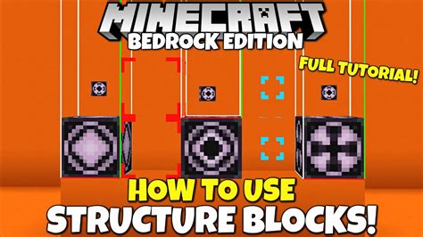 How To Use Structure Blocks In Minecraft Bedrock! Tutorial (Everything ...