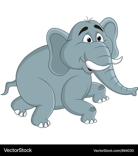 Funny elephants cartoon Royalty Free Vector Image