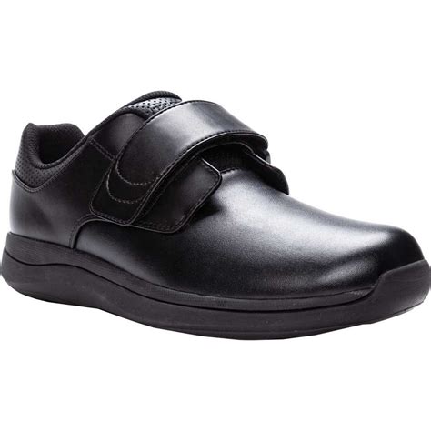 Propet - Men's Propet Pierson Strap Orthopedic Shoe Black Leatherette ...