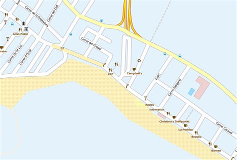 Playa de Palma Stadtplan mit Luftbild und Unterkünften von Mallorca