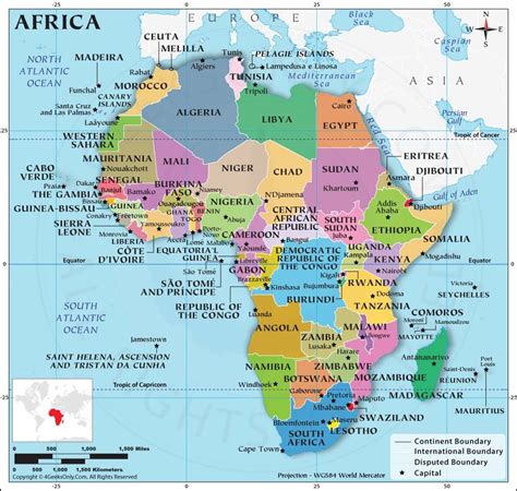 empezar crema Económico map of africa continent with countries ...