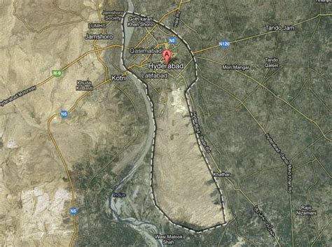 Satellite Map Hyderabad City Sindh – Paki Mag