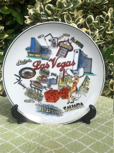 Viva Las Vegas Vintage Las Vegas souvenir Decorative Plate | Etsy in ...