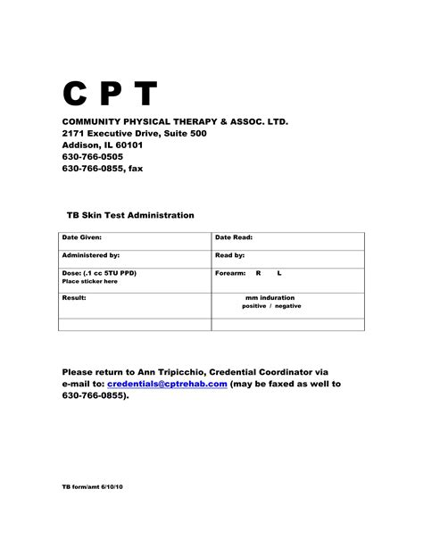 Mantoux Test Form ≡ Fill Out Printable PDF Forms Online