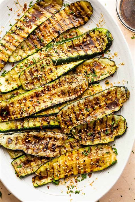 Grilled Zucchini with Sesame Soy Glaze | Diethood