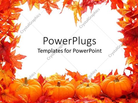 PowerPoint Template: Fall autumn leaf border with white background and ...