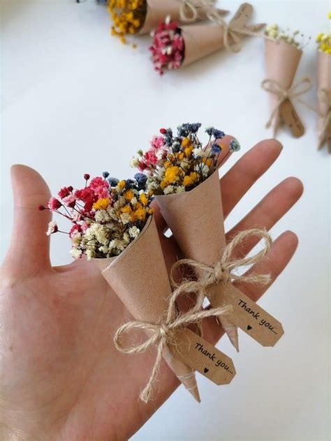 Colorful Dried Flower Bouquet Favor Miniboho Bouquet Favor - Etsy UK ...