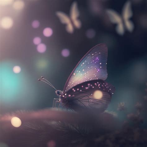 Premium Photo | Beautiful butterfly on a fabulous blurred background Ai ...