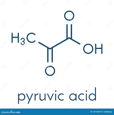 Pyruvic Acid Molecular Structure Isolated On White Stock Illustration ...