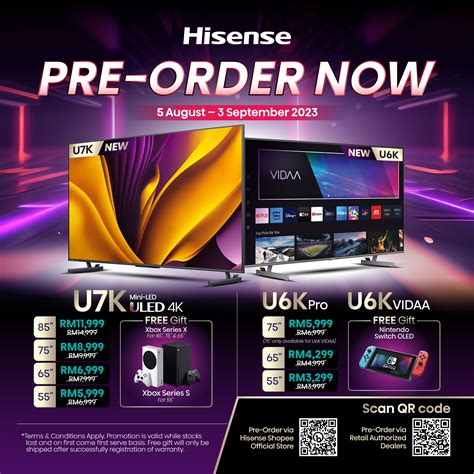 Hisense ULED TV Pre-Order (U7K Mini LED Series, U6K Pro Series and U6K ...