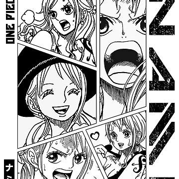 "Nami - One Piece Manga Panel black version" Sticker for Sale by ...