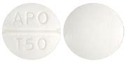 APO T50 Pill White Round 8mm - Pill Identifier