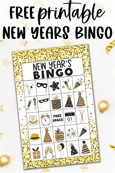 New Year's Bingo - Free Printable New Years Bingo Cards (40 cards in set)