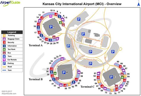 Kansas City - Kansas City International (MCI) Airport Terminal Map ...