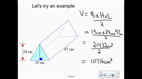 Volume of a Triangular Prism - YouTube