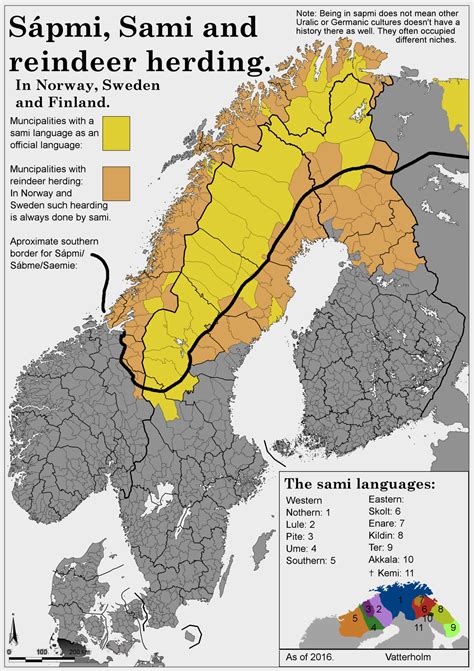 The Sami languages in Norway, Sweden and Finland. - Maps on the Web