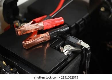 Safely Charge Car Battery Positivenegative Terminals Stock Photo ...