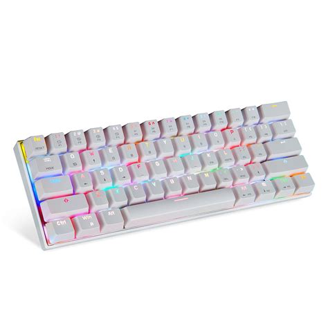 Tastatura mecanica cu fir RGB CK62, Anself, Iluminare RGB Comutator ...