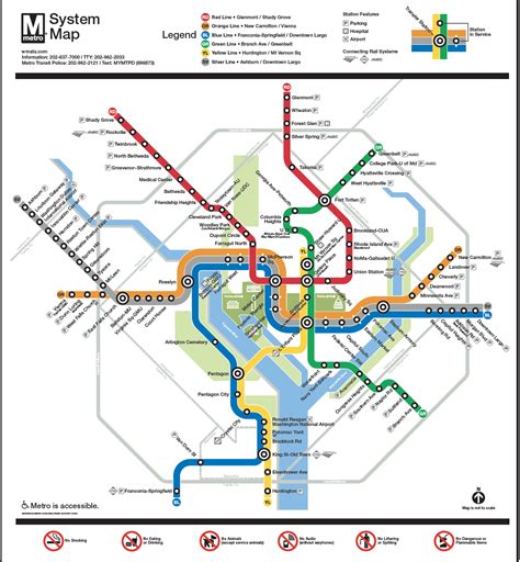 华盛顿地铁线路图：城市探险指南