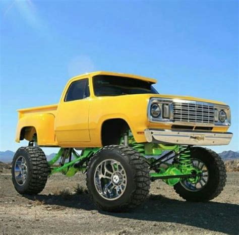 Beautiful 1972-80 single cab Dodge Ram lifted pickup | Dodge pickup ...