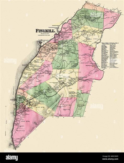 Map of Fishkill. 1867 Stock Photo - Alamy