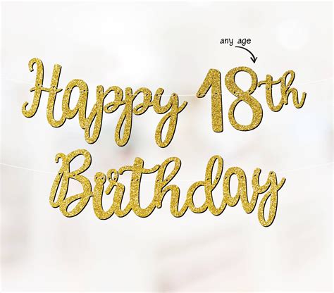 Happy 18th Birthday Banner Printable