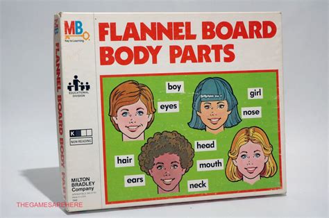 Flannel Board Teaching Aid Body Parts Milton Bradley 1979 - Etsy