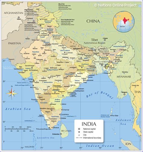 Map Of India With Capital City - Gisela Ermengarde