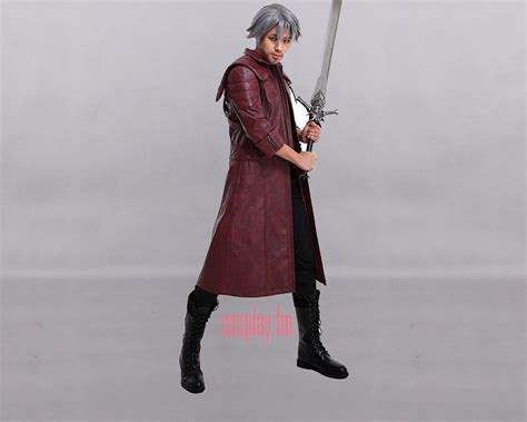 Devil May Cry Dante Cosplay Costume Pu Leather Jacket - Etsy UK