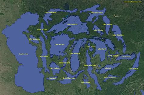 World's 25 Largest Lakes, by Area - Vivid Maps