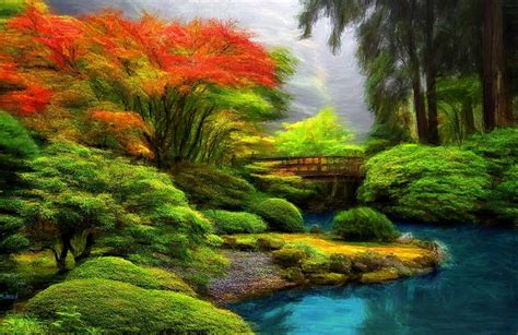 Japanese Garden | Digital Oil Painting - GMX PhotoPainter 2.… | Bob ...