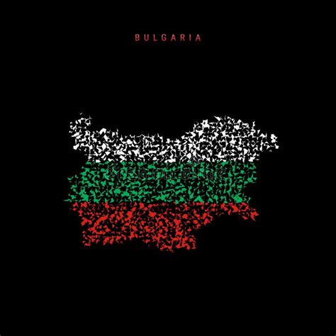 Bulgaria Flag Map, Chaotic Particles Pattern in the Bulgarian Flag ...