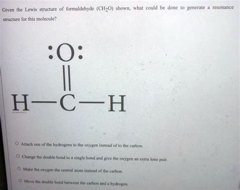 Ch2o Lewis Structure Resonance