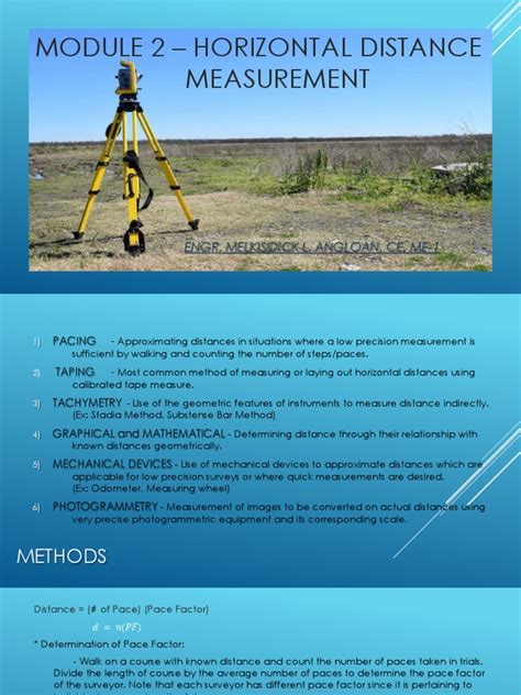 Module 2-Horizontal Distance Measurement | PDF | Surveying | Measurement