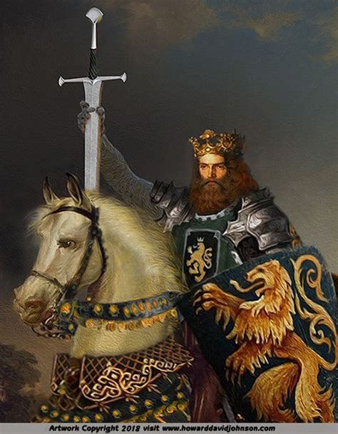 King Arthur portrait painting excalibur traditional | Arthurian, King ...