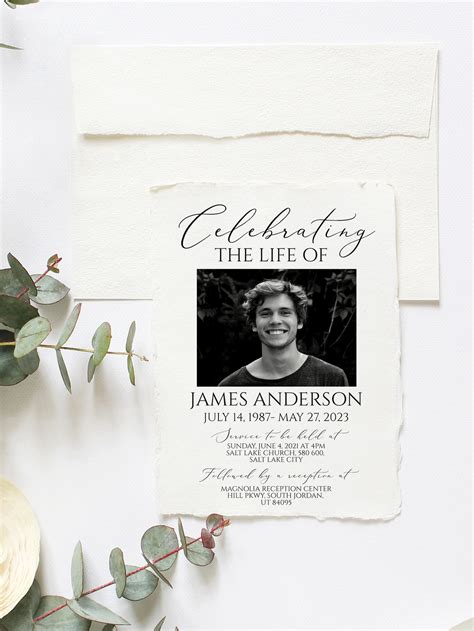 Celebration of Life Invitation Funeral Invitations Funeral - Etsy