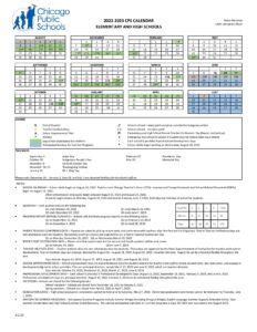 Chicago Public Schools Calendar Holidays 2022-2023 PDF