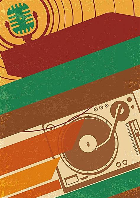 Retro music poster background material – Artofit