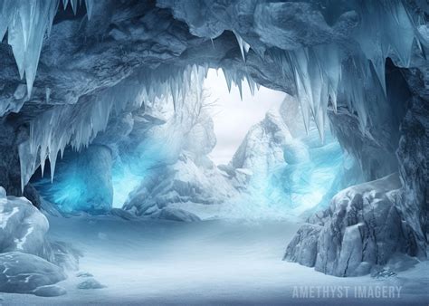 Kate Winter Frozen Ice Cave Backdrop Designed by Angela Miller