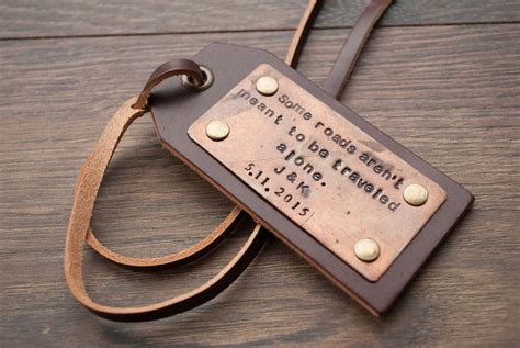 Personalized Leather Luggage Tags Custom Leather Tags by Rachiba