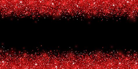 Wide Border Red Glitter On Black Background Vector Stock Illustration ...