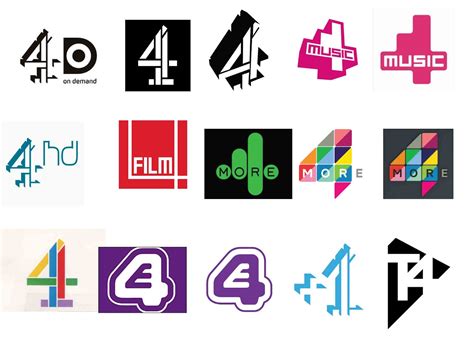 Final year of Vis Com: Channel4 logos