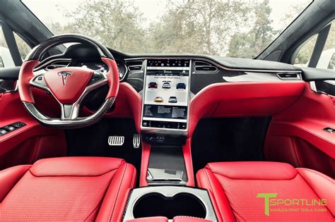 Custom Tesla Model X With Bentley Red Interior Selling For $180K ...