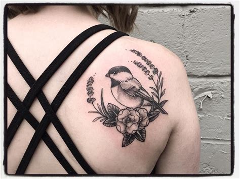 Chickadee Bird Tattoo • Half Sleeve Tattoo Site