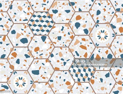 Terrazzo Flooring Vector Seamless Pattern Stock Illustration - Download ...